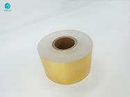 کاغذ فویل آلومینیومی بسته بندی کننده سیگار طلایی براق 0.3 مگاپاسکال با آرم برجسته