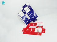 جعبه مقوایی بسته بندی سیگار قرمز آبی بی ضرر با طراحی شخصی