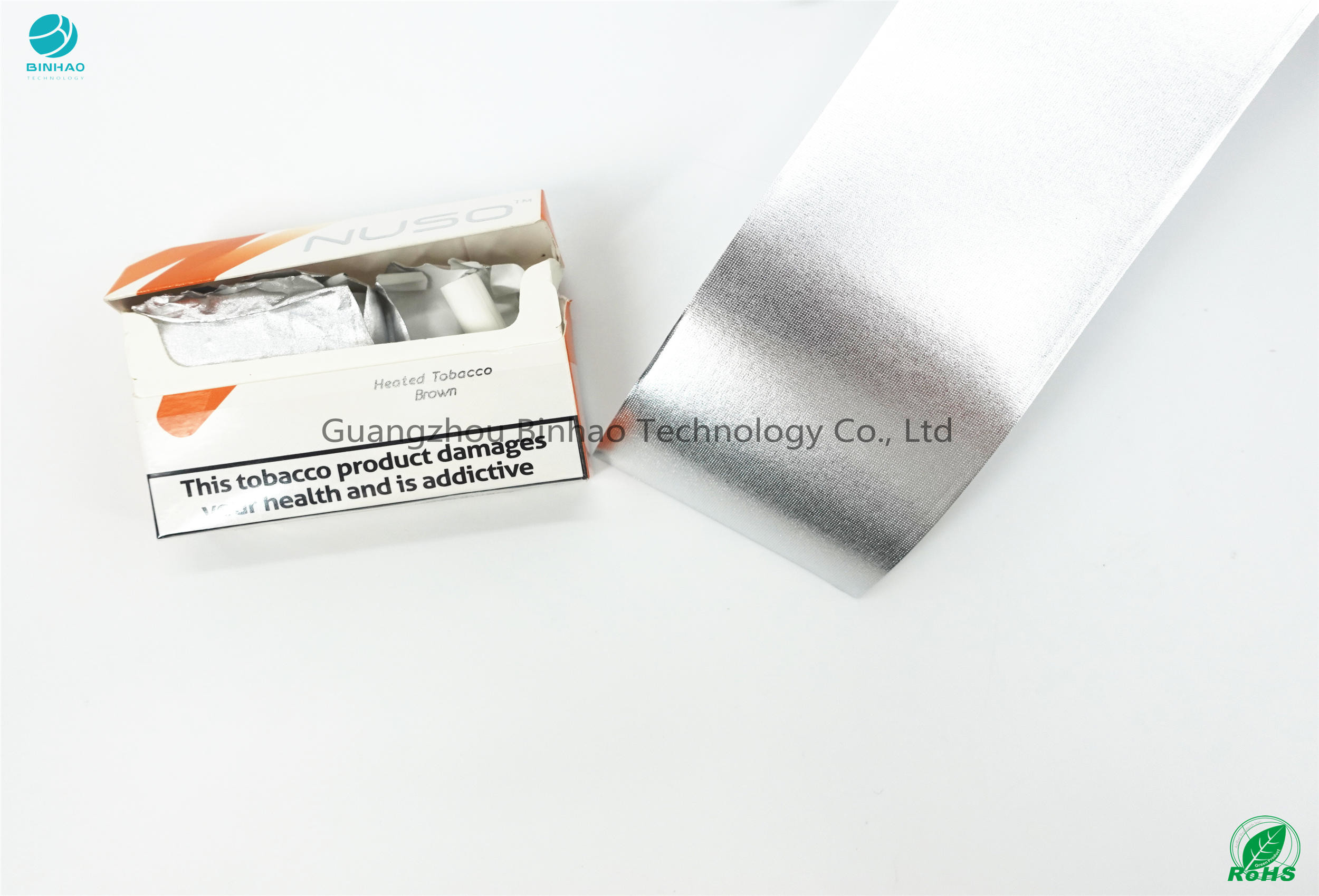 کاغذ بسته بندی سیگار الکترونیکی HNB کاغذ فویل آلومینیوم سازگار با محیط زیست 55 گرم