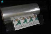 ISO بسته بندی شده 25 میکرون PVC فیلم بسته بندی برای جعبه جعبه سیگار برهنه اندازه بسته شده به عنوان جعبه بیرونی
