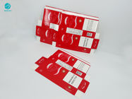 مقوا طرح قرمز رنگ سفارشی برای جعبه بسته بندی سیگار کشیدن مورد سیگار