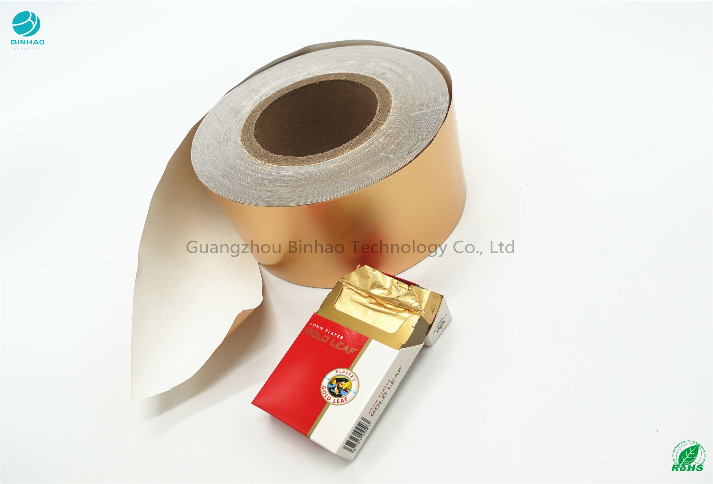 کاغذ فویل آلومینیوم براق طلای براق طلای 85 میلی متر برای بسته بندی تنباکو