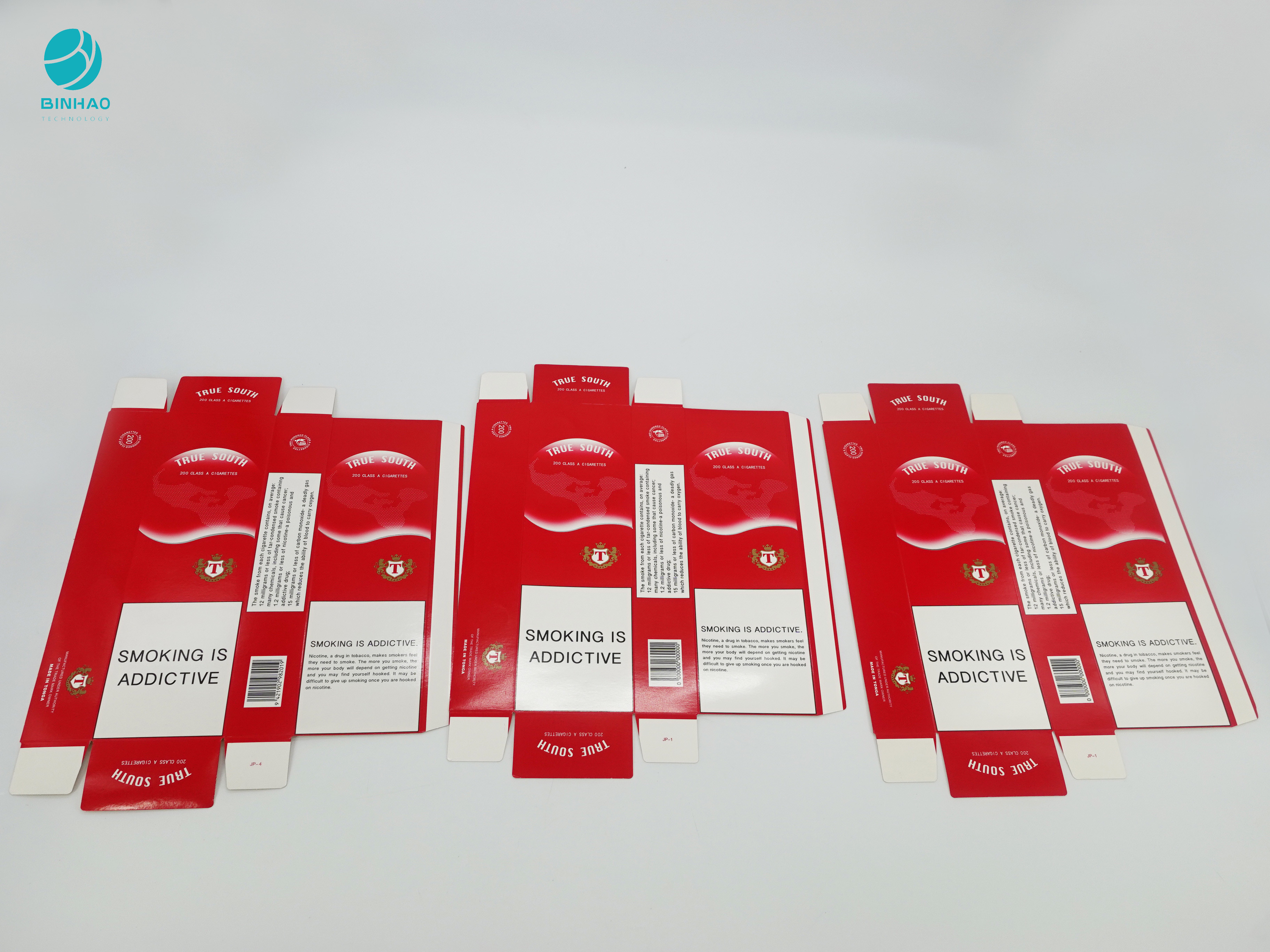 مقوا طرح قرمز رنگ سفارشی برای جعبه بسته بندی سیگار کشیدن مورد سیگار