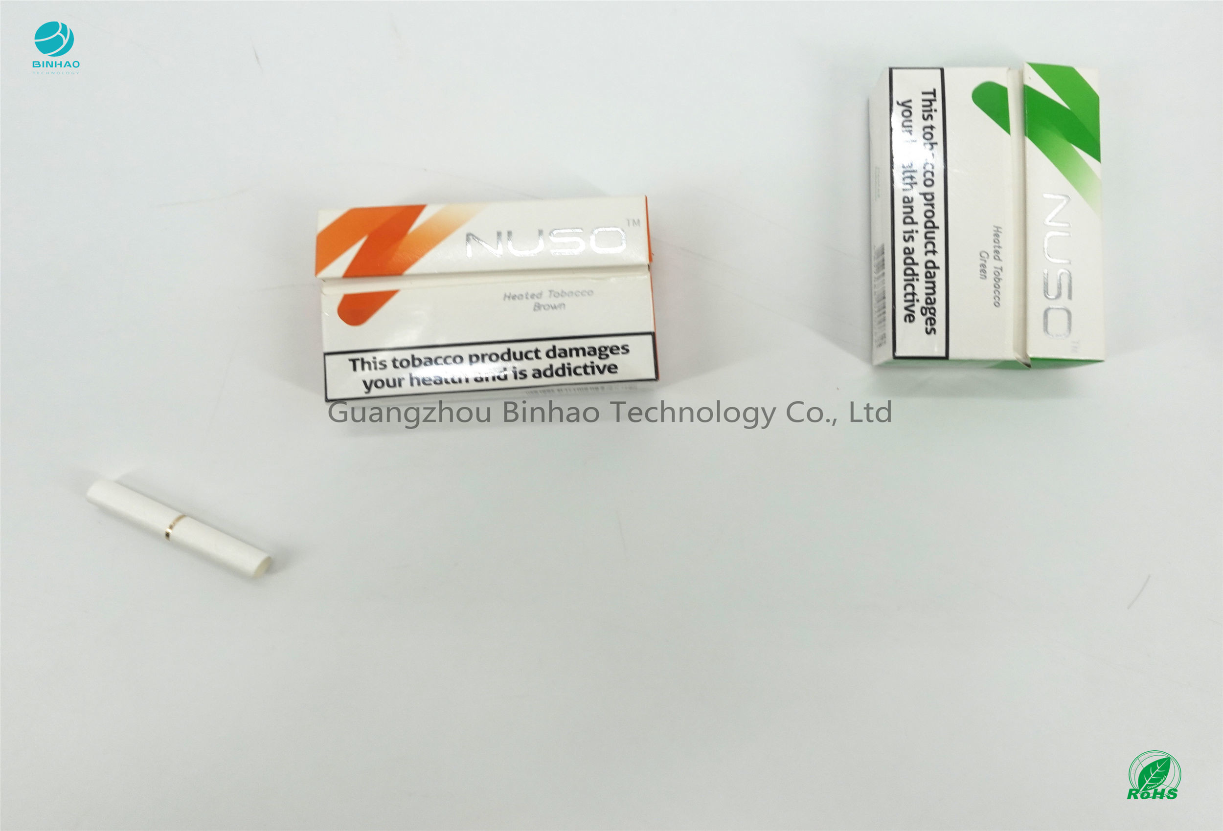 موارد بسته بندی سیگار الکترونیکی HNB سفارشی کاغذ تفاله شیمیایی سفید شده